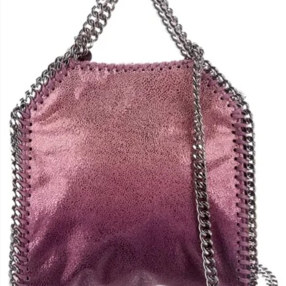 Stella McCartney – Falabella Mini Tote Bag Pink/Purple Shimmer $300 - Picture 1 of 12